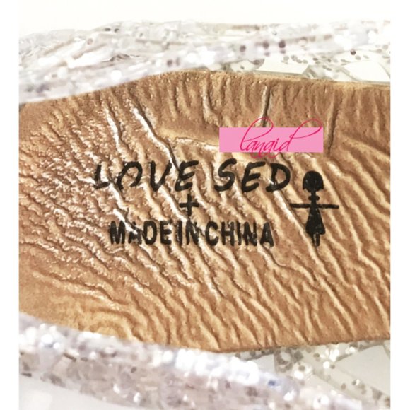 Clear Sparkly Glitter Shimmer Cut-Outs Jelly Flats - Picture 8 of 10